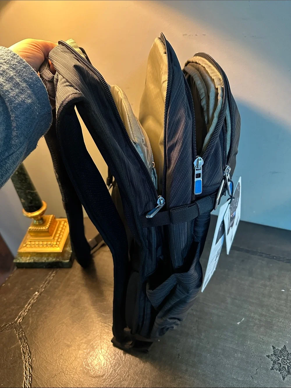 Thule Black Men's Backpack with White Logo